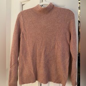 Loft Women’s M Mockneck Pink Sweater